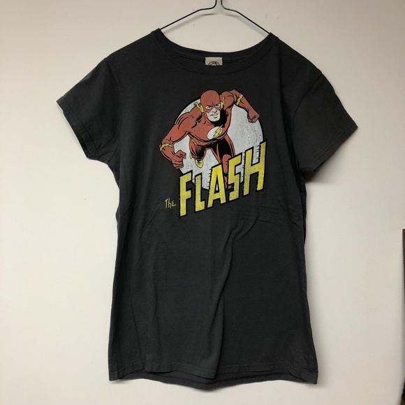 DC Comic The Flash Grey Short Sleeve T Shirt - Picture 1 of 3
